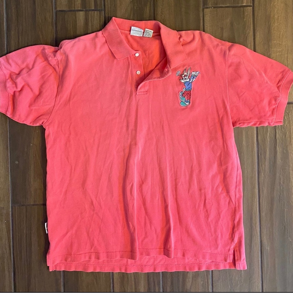 Vintage Looney Toons Acme Bugs Bunny‎ Mens Polo XL